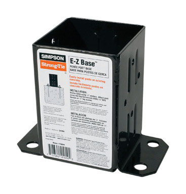 H x 4 in Simpson Strong-Tie  Steel  Ez Base  4 in W 12 Ga. 