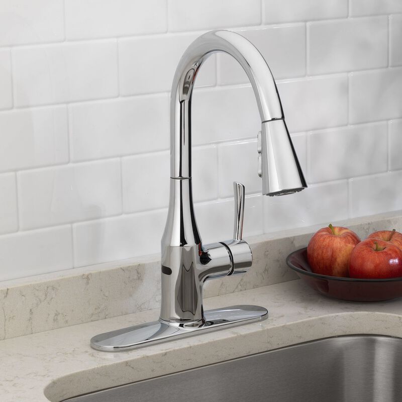 Oakbrook Tucana One Handle Chrome Pulldown Kitchen Faucet