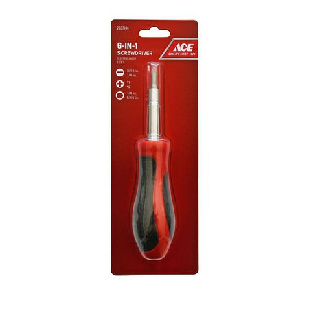 Ace 6-in-1 Screwdriver 1 pk