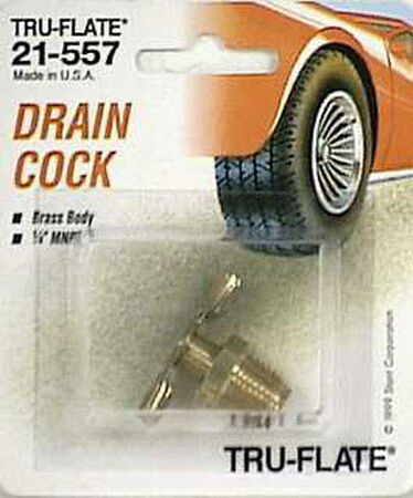 Tru-Flate Steel Drain Cock 1/4 in. NPT