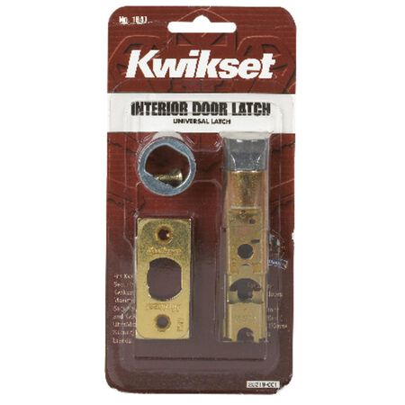Kwikset Bright Brass Gold Steel Door Latch 1 pk