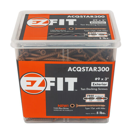 EZ Exterior Screws #9 x 3" T-25 Star 5 lb.
