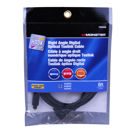 Monster Just Hook It Up 6 ft. L Digital Optical Toslink Cable Digital Optical