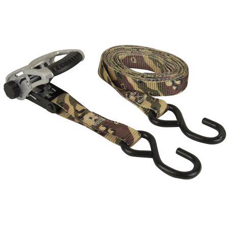 Keeper 1 in. W X 12 ft. L Camo Ratchet Tie Down Strap 550 lb 2 pk