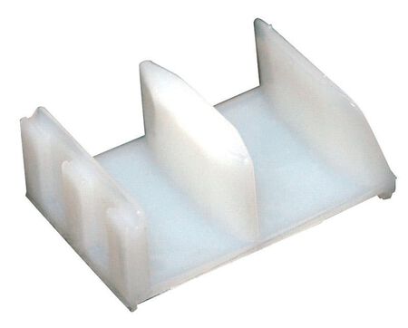 Barton Kramer 0.625 in. H X 1.5 in. W White Shower Door Bottom Guide