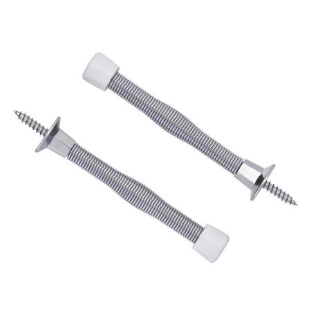 Ace 3 in. W Metal Chrome Yellow Spring Door Stop Mounts to door and wall 0 in.