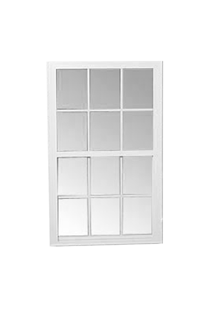 36 in. x 60 in. White Vinyl Insulated Window Low-E Glass (6/6 Window Pane Arrangement)