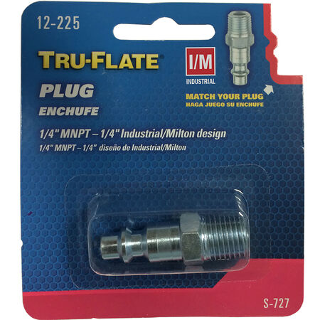 Tru-Flate Steel Air Plug 1/4 Male 1 1 pc