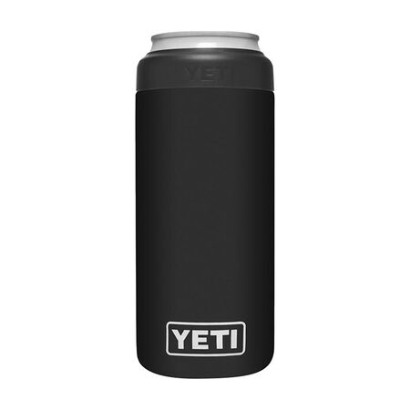 YETI Rambler 12 oz Colster Black BPA Free Slim Can Insulator