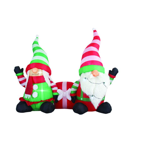 Celebrations 5 ft. Gnome Couple Inflatable