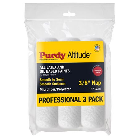 Purdy Altitude Poly Micro 9 in. W X 3/8 in. Regular Paint Roller Cover 3 Pack