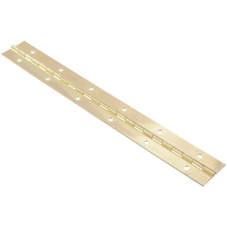 Ace 1-1/2 in. W X 12 in. L Bright Brass Steel Continuous Hinge 1 pk