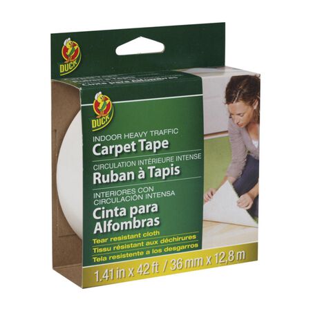 Duck 1.41 in. W X 42 ft. L Polyester Indoor Carpet Tape Duck 1.41 in. W X 42 ft. L Polyester Indoor Carpet Tape