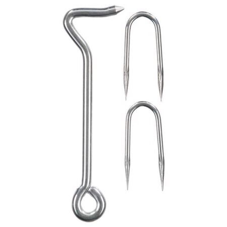 Ace 0.44 in. L Zinc Wire Staple Gate Hook 1 pk