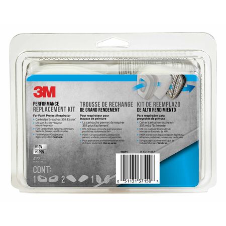 3M P95 Paint Project Respirator Supply Kit 6000 & 7000 Gray 8 pc