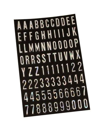 Hy-Ko Self-Adhesive Silver 1 in. Vinyl Letters and Numbers 0-9 and A-Z