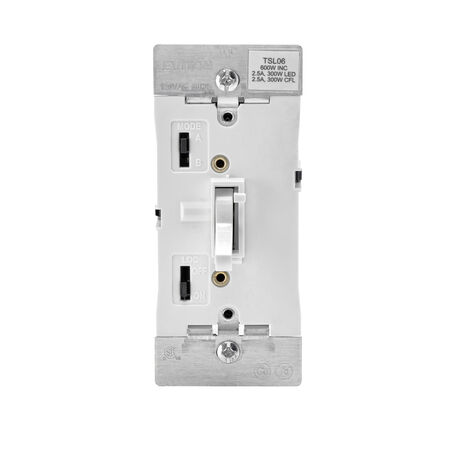 Leviton White 600 W Toggle Dimmer Switch 1 pk