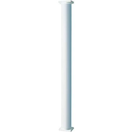 Column Round White Almond 8 in. x 8 in. W/C&B
