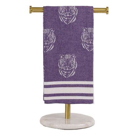 Jacquard Tiger Hand Towel in Purple
