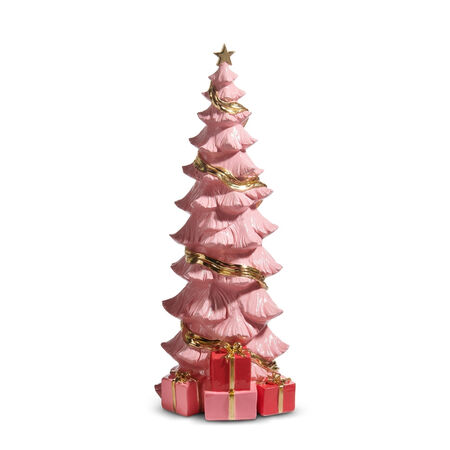 HJ Ornament 15.5 in. Pink Tree with Packages
