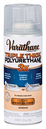 Varathane Triple Thick Transparent Polyurethane Clear Semi-Gloss 11.25 oz.