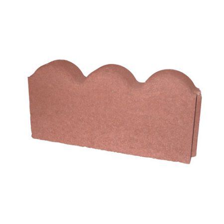 Edging Lawn Scallop 12" Straight Red