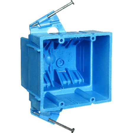 Carlon 35 cu in Rectangle Thermoplastic 2 gang Outlet Box Blue