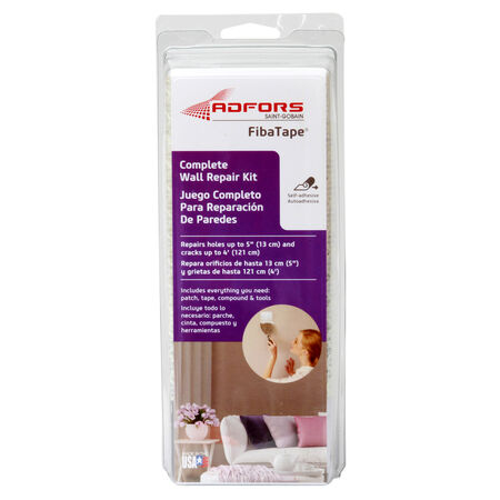 Saint-Gobain ADFORS FibaTape 0.5 ft. L X 6 in. W Fiberglass Mesh White Hole and Crack Repair Kit