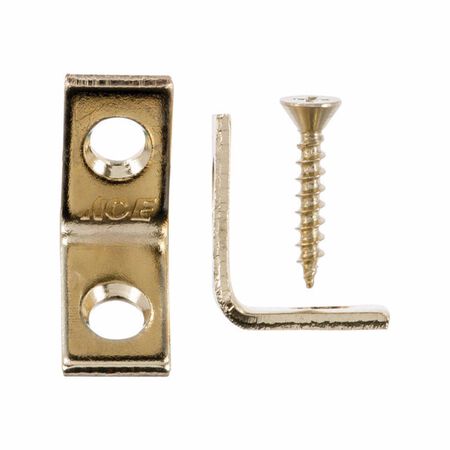 Ace 3/4 in. H X 1/2 in. W X 3/4 in. D Brass Inside L Corner Brace