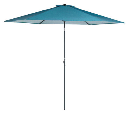 Living Accents Eastport 9 ft. Tiltable Blue Market Umbrella
