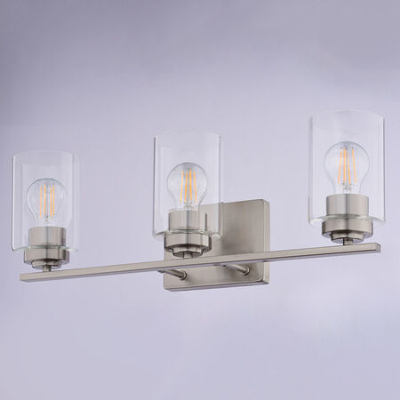 Vaxcel Lighting W0528 Park Ridge 3 Light 22 in.W Vanity Light - Nickel