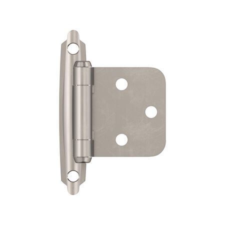 Amerock 1-3/4 in. W X 2-3/4 in. L Satin Nickel Silver Steel Self-Closing Hinge 2 pk