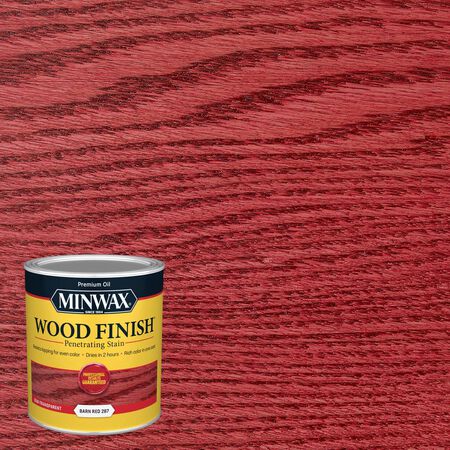 Minwax Wood Finish Semi-Transparent Barn Red Oil-Based Penetrating Wood Stain 1 qt