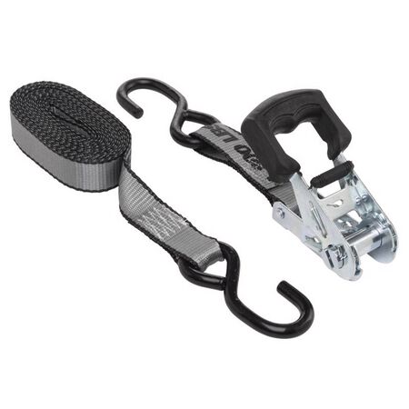 Keeper 1.25 in. W X 14 ft. L Gray Tie Down w/Ratchet 800 lb 1 pk