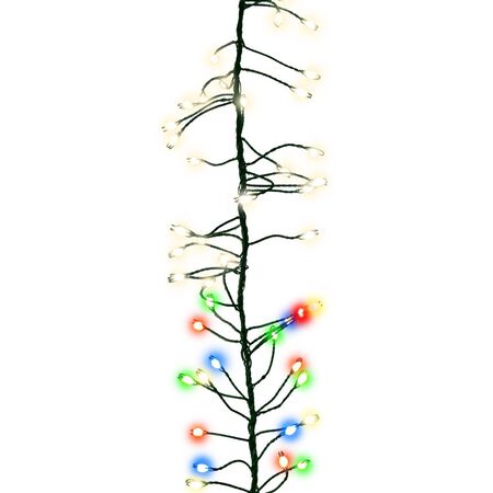 Celebrations LED Big Seed Cluster Multicolored/Warm White 250 ct Christmas Lights 10 ft.