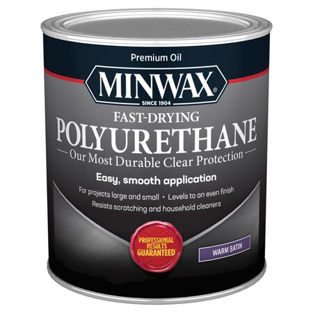 Minwax Satin Clear Oil-Based Fast-Drying Polyurethane 1 qt