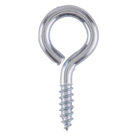 Ace 3/16 in. D X 1-5/8 in. L Zinc-Plated Steel Screw Eye 60 lb. cap. 6 pk