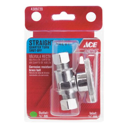 Ace Compression Compression Brass Straight Stop Valve