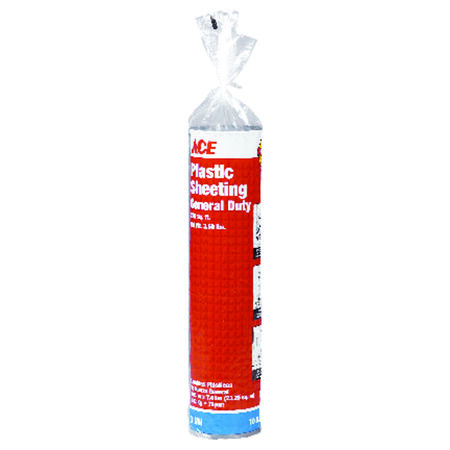 Ace Plastic Sheeting 3 mil X 10 ft. W X 25 ft. L Polyethylene Black
