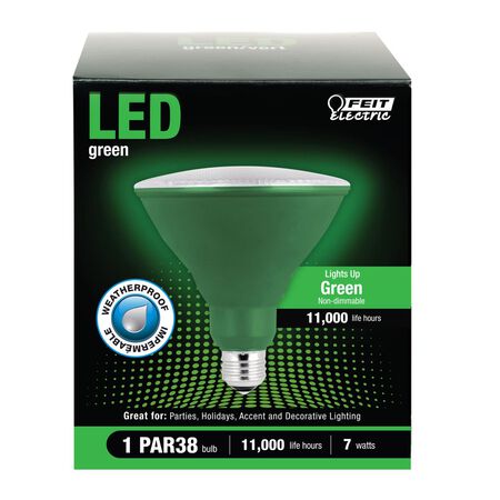 Feit Electric PAR38 E26 (Medium) LED Bulb Green 120 W 1 pk