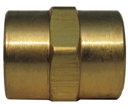 Ace 3/8 in. Dia. x 3/8 in. Dia. FPT To FPT Yellow Brass Coupling