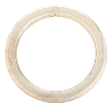 Campbell Chain Nickel Steel Welded Ring Silver 200 lb. 1/4 in. L 1 pk
