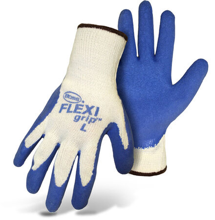 Glove String Knit M Blue Latex