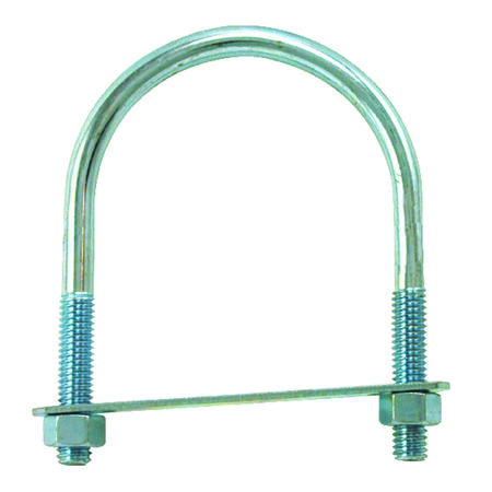 Hampton 3/8 in. X 3 in. W X 4-1/8 in. L Coarse Zinc-Plated Steel U-Bolt