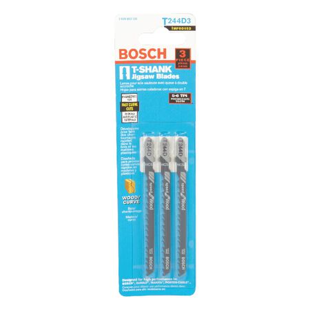 Bosch 4 in. High Carbon Steel T-Shank Jig Saw Blade 6 TPI 3 pk
