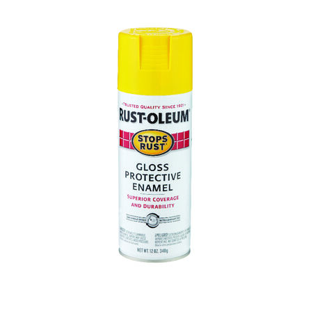 Rust-Oleum Stops Rust Gloss Sunburst Yellow Spray Paint 12 oz