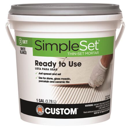 Custom Building Products SimpleSet White Thin-Set Mortar 1 gal.