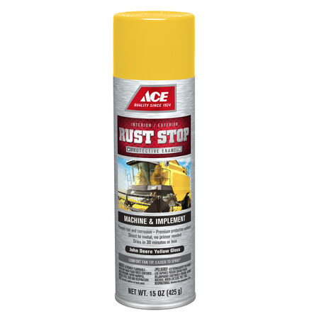 Ace Rust Stop Machine & Implement Gloss John Deere Yellow Protective Enamel Spray Paint 15 oz