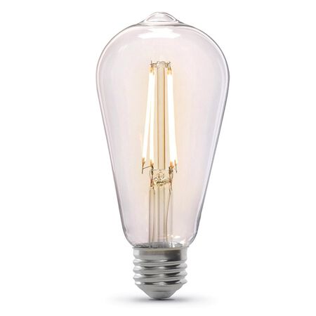 Feit ST19 E26 (Medium) Filament LED Bulb Daylight 60 Watt Equivalence 2 Pack