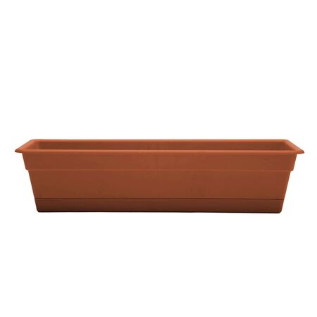 Bloem Dura Cotta 5.75 in. H X 24 in. W X 7.5 in. D Plastic Window Box Terra Cotta